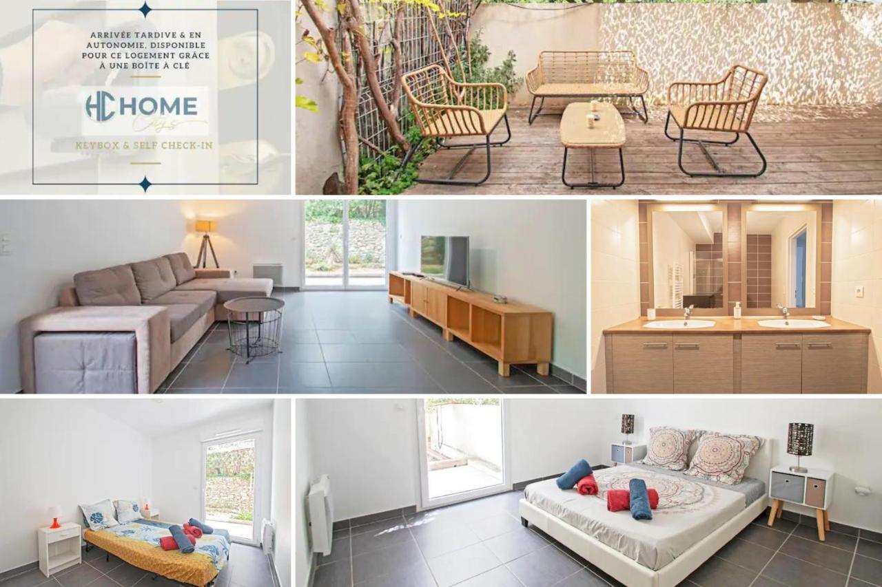Le P'tit Rimbaud, 6 Pers, parking privé, jardin,wifi Appartamento Montpellier Esterno foto
